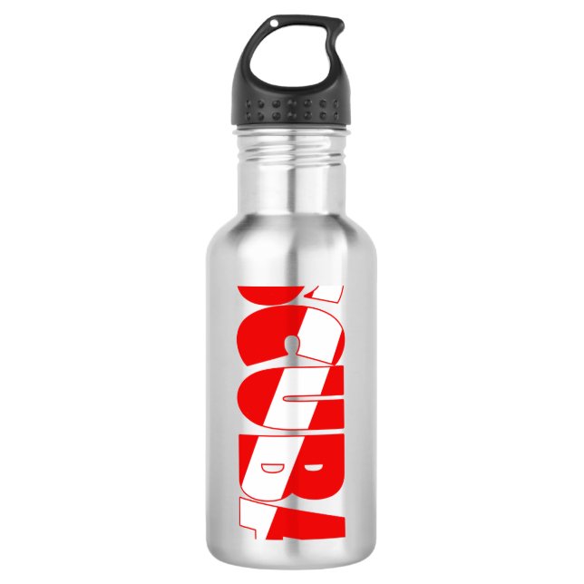 Scuba (Englisch) Edelstahlflasche (Vorderseite)