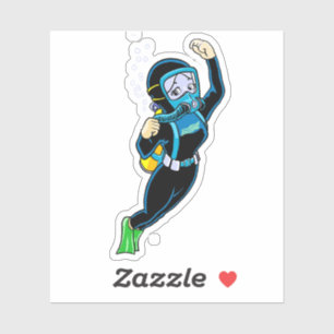 Scuba Girl Aufkleber