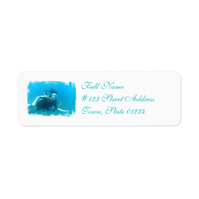 Scuba Girl Mailing Labels (Vorne)