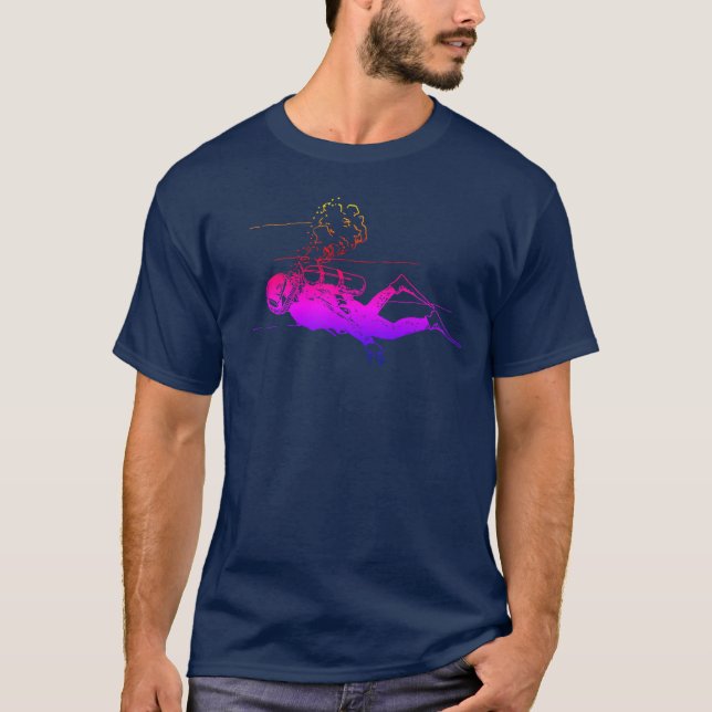 Scuba Glow Diver T - Shirt (Vorderseite)