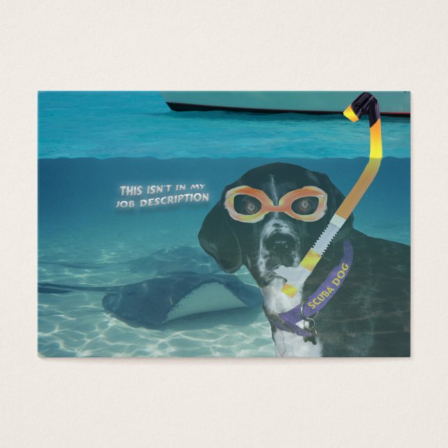 Scuba Hund "Going the Extra Mile" Handelskarte (Vorderseite)