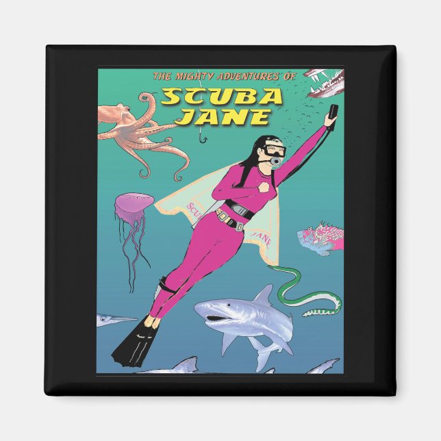 Scuba Jane Magnet (Vorne)