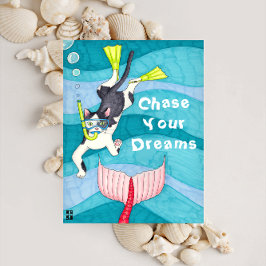 Scuba Kitty Postcard Postkarte