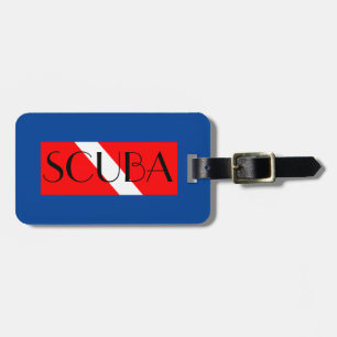 SCUBA LUGGAGE TAG TAG DIVING RED FLAG / NITROX bla Gepäckanhänger