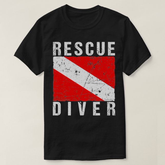 SCUBA Rescue Diver Flag T-Shirt (Design vorne)