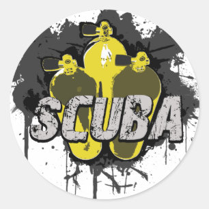 Scuba Runder Aufkleber