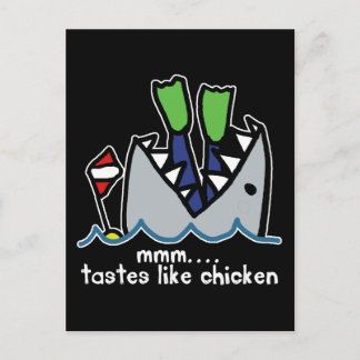 Scuba schmeckt Hühnerhai Postkarte