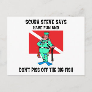 SCUBA Steve Postkarte