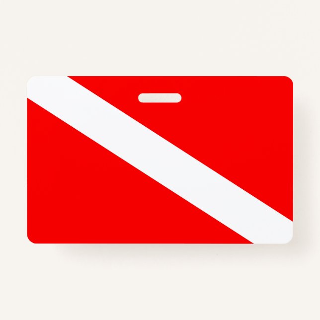 Scuba-Taucher-Symbol mit roter Diagonale Ausweis (Vorderseite)
