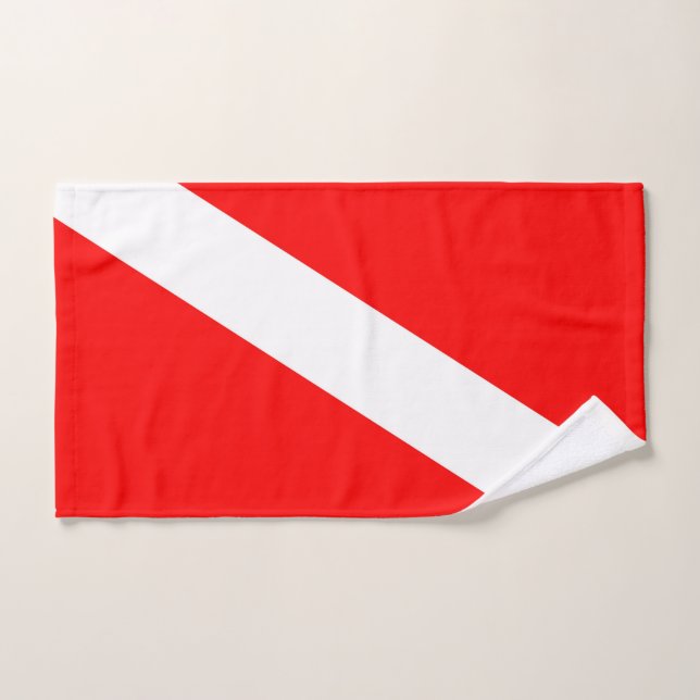 Scuba-Taucher-Symbol mit roter Diagonale Handtuch (Handtuch)