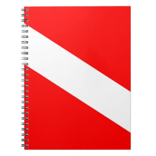 Scuba-Taucher-Symbol mit roter Diagonale Notizblock