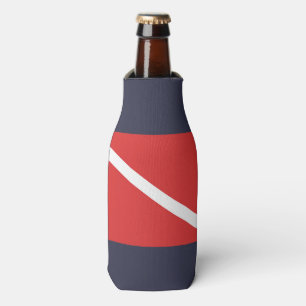 SCUBA TAVING RED FLAG SYMBOL, TAUCHFLASCHE COOLER FLASCHENKÜHLER