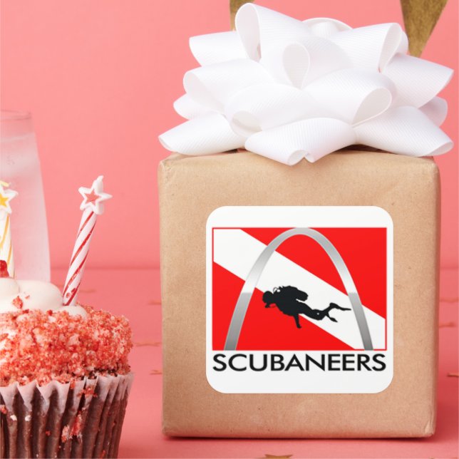 Scubaneers-Logo-Aufkleber Quadratischer Aufkleber (Party)