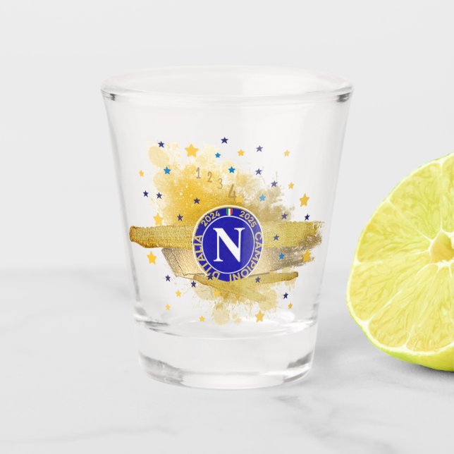 SCUDETTO NAPOLI 2025 SCHNAPSGLAS (Vorderseite)