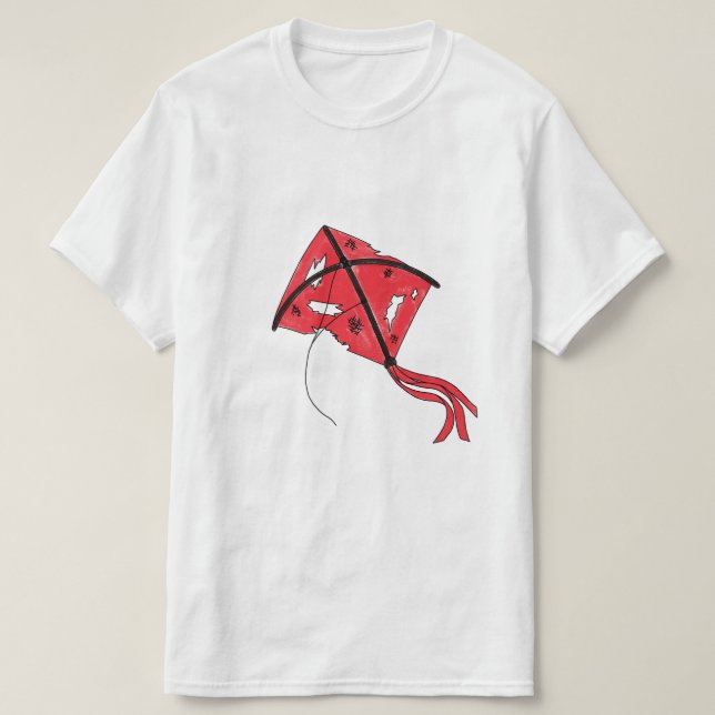 Scuffe und Torn Kite T-Shirt (Design vorne)