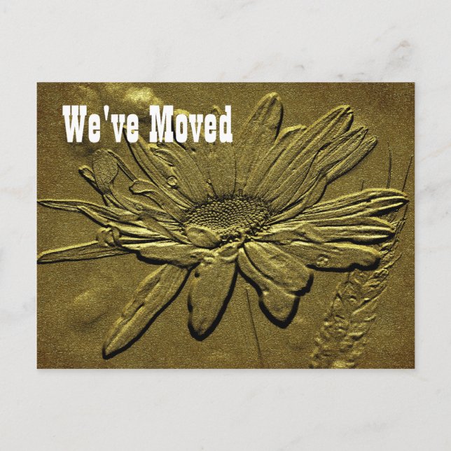 Sculpté Daisy Nouvelle adresse Carte postale Flora (Devant)