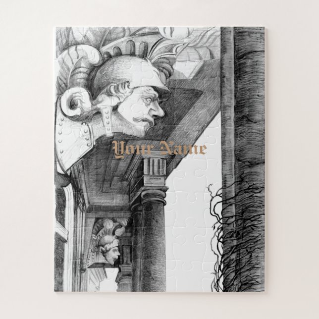 Sculpture du château Pencil Art Puzzle (Vertical)