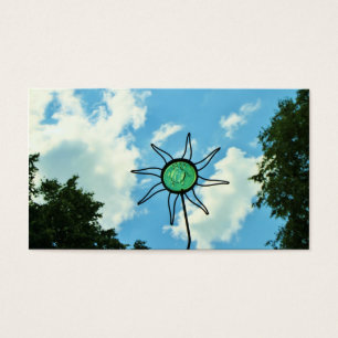 Sculpture en verre en Sun dans le ciel