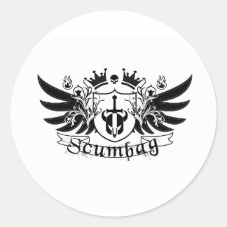 Scumbag-Wappen Runder Aufkleber