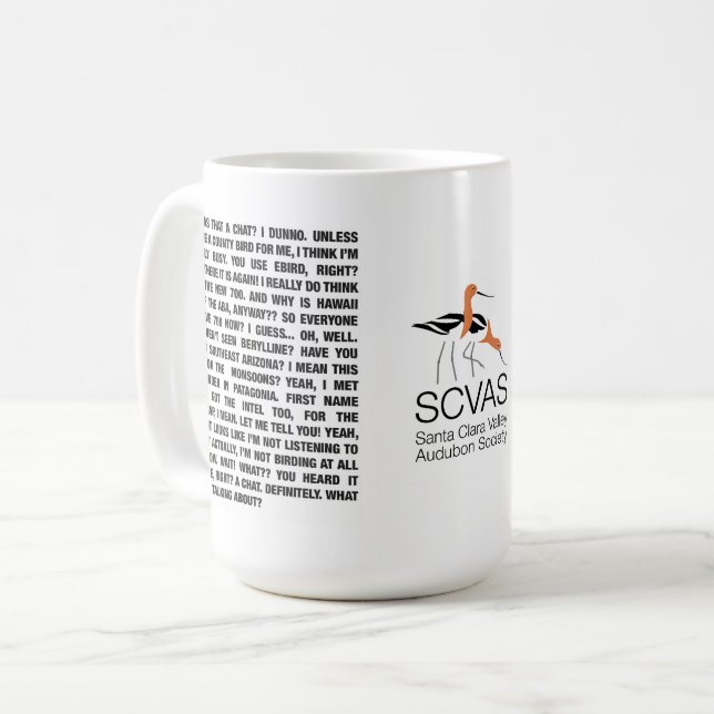 SCVAS-Tasse: Zwei Seiten des Gesprächs Kaffeetasse (Vorderseite Links)