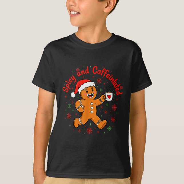 Scy And Caffeinated Coffee Men Women Gingerbread C T-Shirt (Vorderseite)