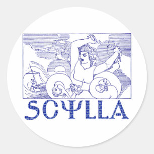 Scylla Runder Aufkleber
