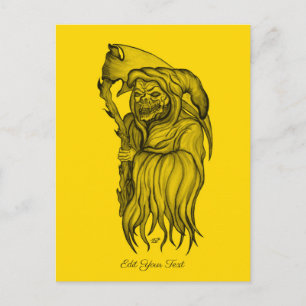 Scythe man - Der Tod, der grimmige Sensenmann Postkarte