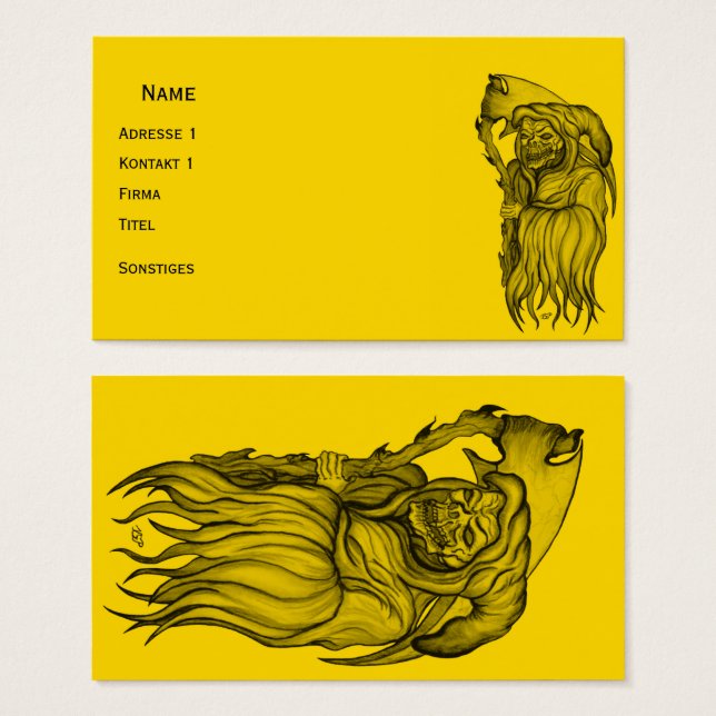 Scythe man - La Mort, Faucheuse Grim (Devant & derrière)