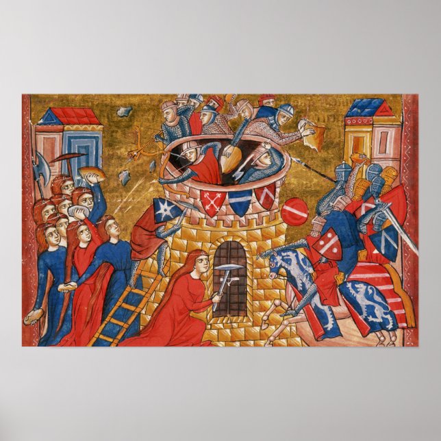 Scythische Frauen belästigen ihre Feinde Poster (Vorne)