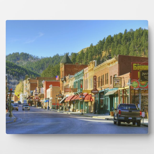 SD, Deadwood, Historic Gold Mining town Fotoplatte (Vorderseite)