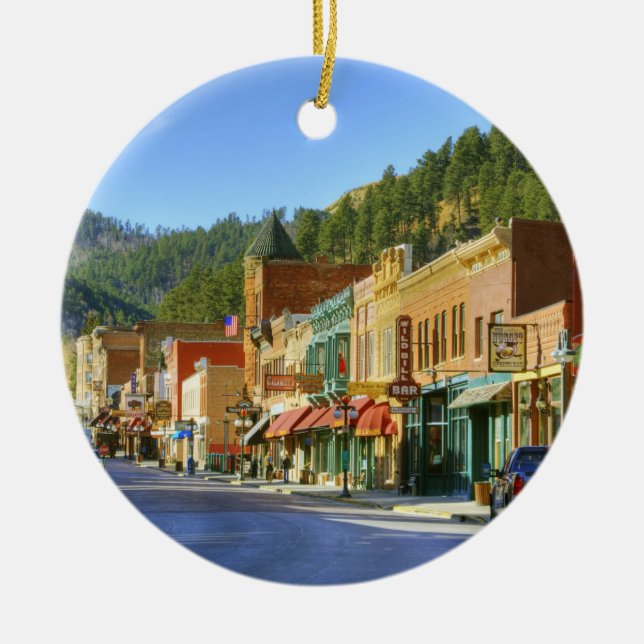 SD, Deadwood, Historic Gold Mining town Keramik Ornament (Vorne)