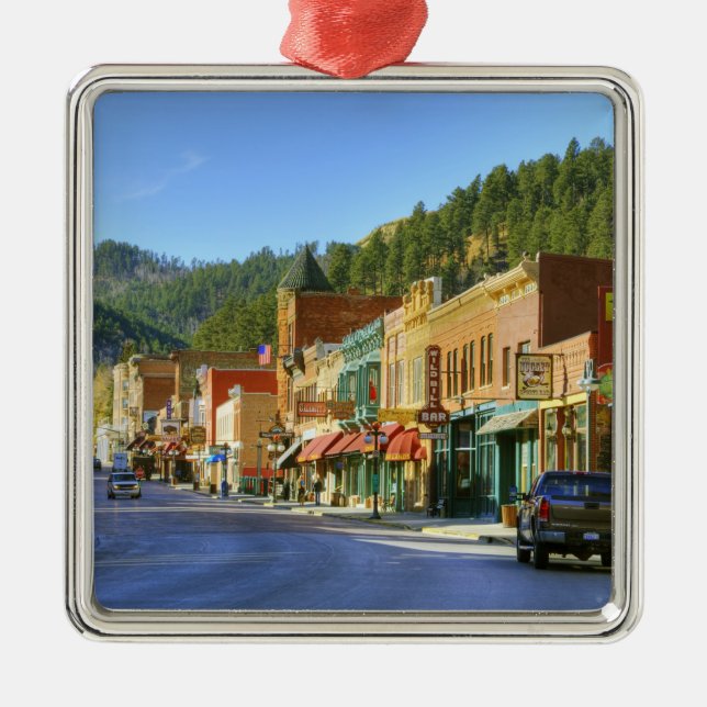 SD, Deadwood, Historic Gold Mining town Ornament Aus Metall (Vorne)
