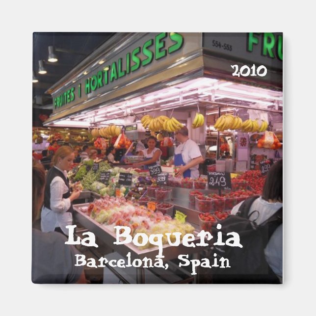 SDC10299, La Boqueria, Barcelona, Spanien, 2010 Magnet (Vorne)