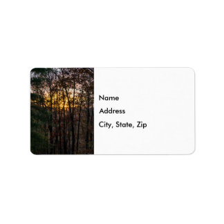 SDC Woody Sunset Adressaufkleber