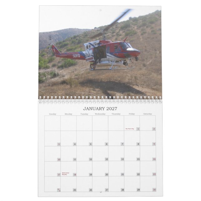 SDFD Hubschrauber Kalender (Jan 2027)