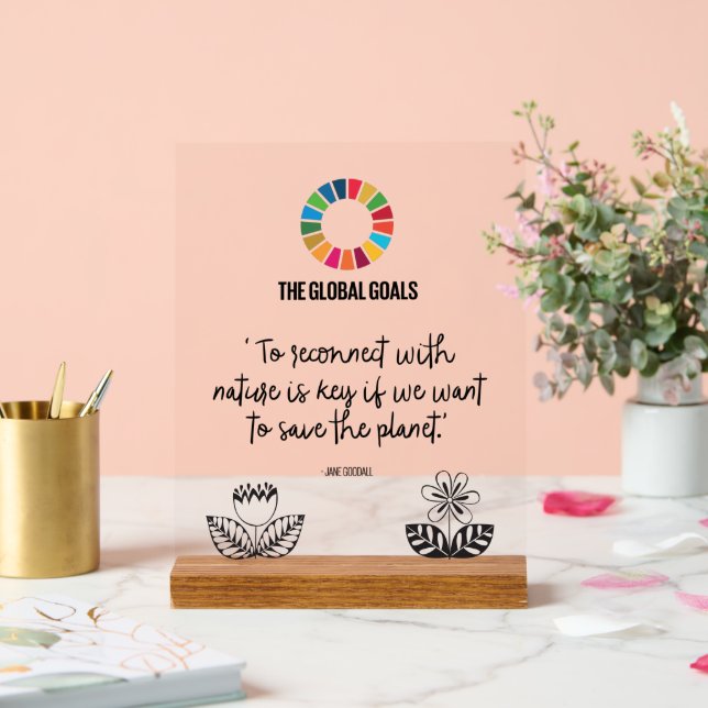 SDG Führungskraft Desk Sign - ESG Office Motivator Acrylschild (Hochzeit)