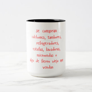 "se compran..." Becher Zweifarbige Tasse
