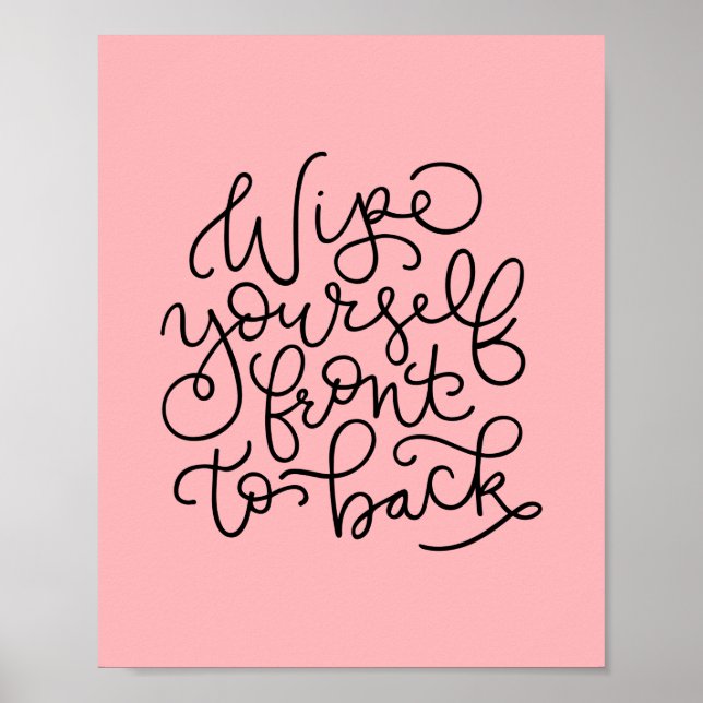 Se essuyer face à face à face Poster de la salle d (Devant)