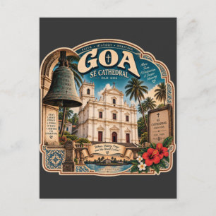 Se-Kathedrale Goa – Old Goa Kulturerbe Postkarte