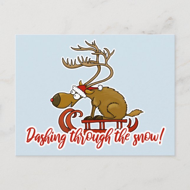 Se précipiter par la carte postale de Noël de (Devant)