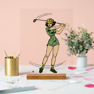 Se réchauffer pour Golf Lady Golfer