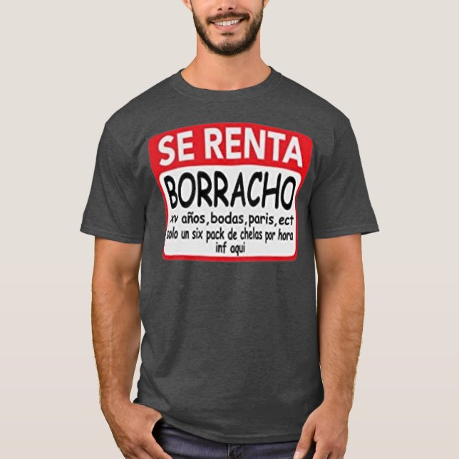 Se Renta Borracho Mens Graphic Funny Spanisch T-Shirt (Vorderseite)