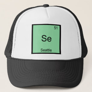 Se - Seattle City Chemie-Elementsymbol T-Shirt Truckerkappe
