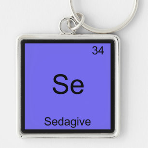 Se - Sedagive Lustiges Chemie-Element-Symbol-T-Shi Schlüsselanhänger