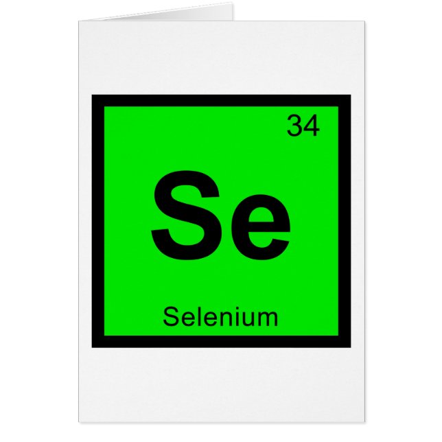 Se - Selenium Chemistry Periodic Table Symbol (Vorne)