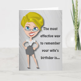Se souvenir de l'anniversaire de sa femme, carte d
