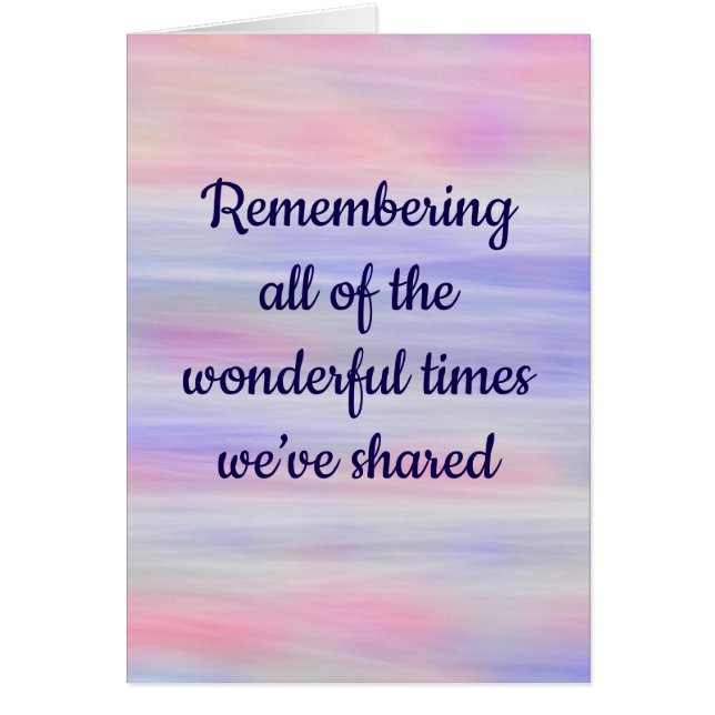 Se souvenir des temps merveilleux de penser à vous (Devant)