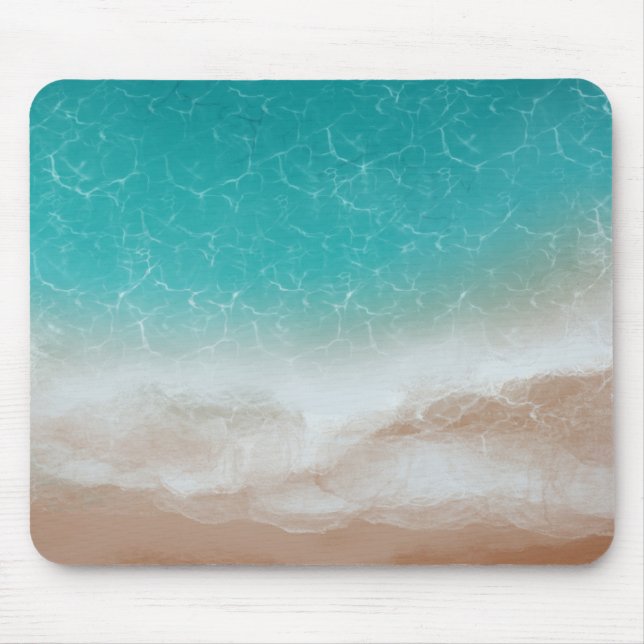 Sea and Beach from Above Cool Abstract Art Mousepad (Vorne)