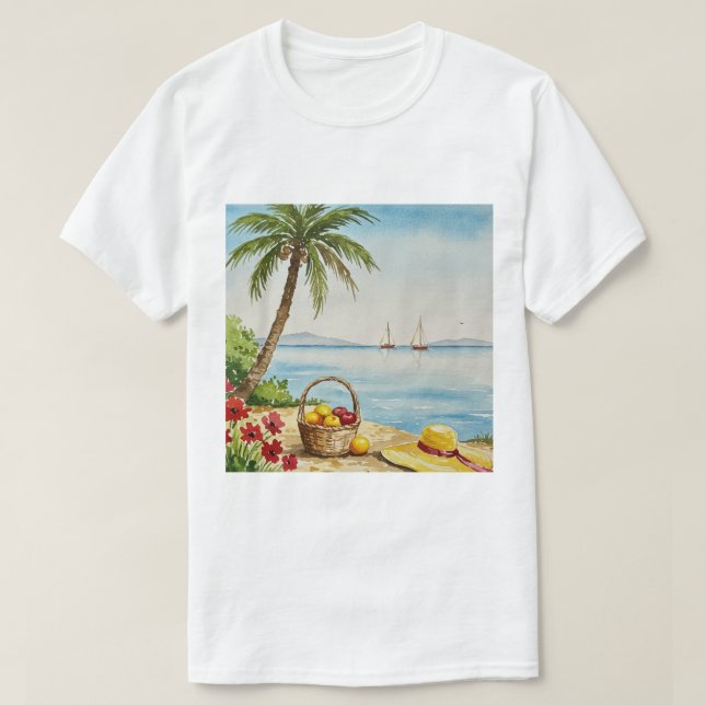 Sea and beach T-Shirt (Design vorne)