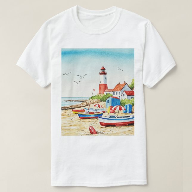 Sea and beach T-Shirt (Design vorne)